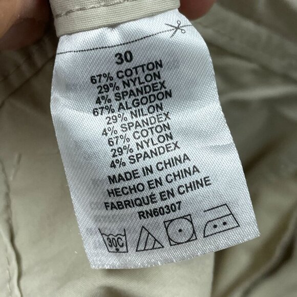 Unionbay Khaki Mens Elastic Waist Shorts Lightweight Size 30 a0075 - Picture 4 of 7